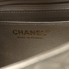 Metallic Lambskin Quilted Mini Rectangular Flap Gold