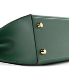 Madame Calfskin Shiny Alligator Kelly Sellier Touch 25 Vert Moyen