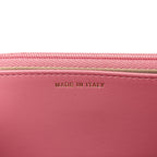 Caviar Quilted Textured CC Wallet On Chain WOC Pink