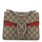 GG Supreme Monogram Mini Dionysus Shoulder Bag Hibiscus Red