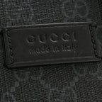GG Supreme Monogram Appia Calfskin Web Mini Tote Bag Black