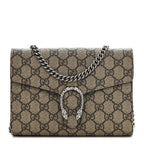 GG Supreme Monogram Mini Dionysus Chain Wallet Beige Taupe