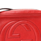 Pebbled Calfskin Small Soho Disco Bag Tabasco Red