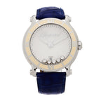 Stainless Steel Alligator 5 Diamond 42mm Happy Sport Quartz Watch