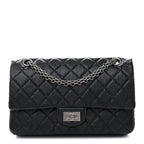 Aged Calfskin Quilted 2.55 Reissue 225 Flap Black