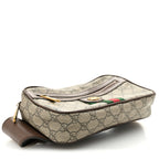 Soft GG Supreme Monogram Medium Ophidia Belt Bag Dark Brown