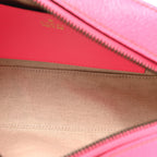 GG Supreme Monogram Textured Dollar Calfskin Web Ophidia Small Crossbody Bag Beige Ebony Fuchsia