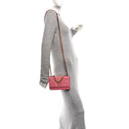 Lambskin Quilted Chanel 19 Wallet On Chain WOC Pink