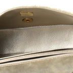 Metallic Lambskin Quilted Mini Rectangular Flap Gold