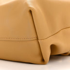 Mellow Nappa Donut Chain Large Flamenco Knot Clutch  Sahara