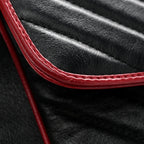 Vintage Effect Calfskin Matelasse Diagonal Large Torchon GG Marmont Shoulder Bag Black Romantic Cherry