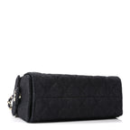 Denim Quilted Mini Chanel 25 Handbag Dark Blue