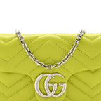 Lambskin Matelasse Mini GG Marmont Shoulder Bag Firefly