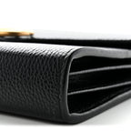 Calfskin GG Marmont Chain Wallet Black