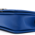 Lambskin Chevron Quilted Medium Boy Flap Blue