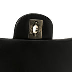 Lambskin Chevron Quilted Mini Square Flap Black