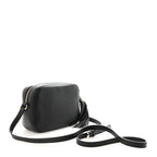 Pebbled Calfskin Small Soho Disco Bag Black