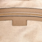 GG Supreme Monogram Textured Dollar Calfskin Web Medium Ophidia Shopping Tote Beige Mystic White Oatmeal