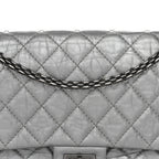 Metallic Aged Calfskin Quilted 2.55 Reissue 226 Flap Silver
