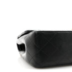 Lambskin Quilted Jumbo Double Flap Black