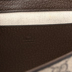 GG Supreme Monogram Textured Dollar Calfskin Web Mini Ophidia Envelope Shoulder Bag Beige Ebony