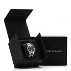 Stainless Steel Ceramic Diamond Bezel 38mm Classic Quartz Watch Black