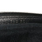 Grained Calfskin Large Slouchy Banana Bag Black