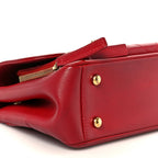 Caviar Quilted Small Business Affinity Flap Red