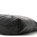 Shiny Calfskin Quilted Small Chanel 22 Black
