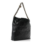Shiny Calfskin Quilted Small Chanel 22 Black