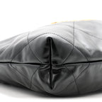 Shiny Calfskin Quilted Small Chanel 22 Black