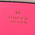 GG Supreme Monogram Textured Dollar Calfskin Web Ophidia Small Crossbody Bag Beige Ebony Fuchsia