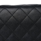 Caviar Quilted Large Business Affinity Flap Black