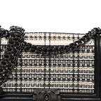 PVC Thread Woven Medium Boy Flap Black