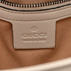 Calfskin Matelasse Small GG Marmont Shoulder Bag White