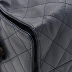 Caviar Quilted Medium Chanel 25 Handbag Dark Navy