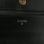 Lambskin Quilted Chanel 19 Wallet On Chain WOC Black