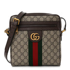 GG Supreme Monogram Web Small Ophidia Messenger Bag Brown