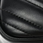 Calfskin Matelasse Monochrome Small GG Marmont Chain Shoulder Bag Black