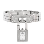Stainless Steel Diamond Pave 16mm Kelly Quartz Watch