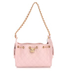 Caviar Quilted Mini Chanel 25 Handbag Light Pink