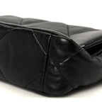 Lambskin Quilted Medium Chanel 19 Flap Black