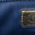 Washed Denim Quilted Mini Chanel 25 Handbag Blue