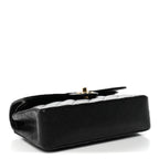 Caviar Quilted Small Double Flap Black