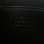 GG Supreme Monogram Web Small Flat Messenger Bag Black Grey
