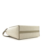 Jacquard Canvas Small Font Tote Ecru