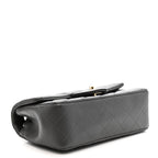 Lambskin Quilted Mini Rectangular Flap Dark Grey