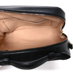 Calfskin Matelasse Sylvie Web Small GG Marmont Top Handle Shoulder Bag Black