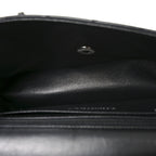 Lambskin Quilted Mini Rectangular Flap Black