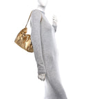 Metallic Caviar Quilted Mini Chanel 25 Handbag Gold